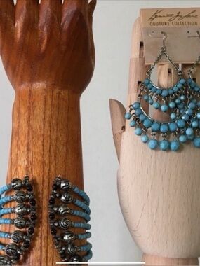 ❤️ Turquoise Beaded JEWELRY SET